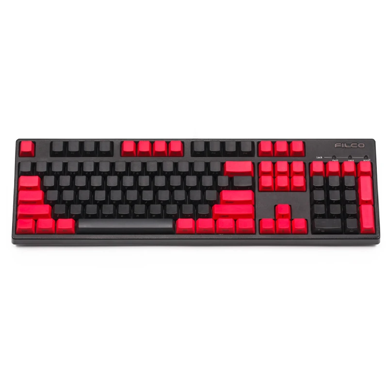 Боковая печать pbt keycaps черный и красный oem профиль для mx wried Механическая игровая