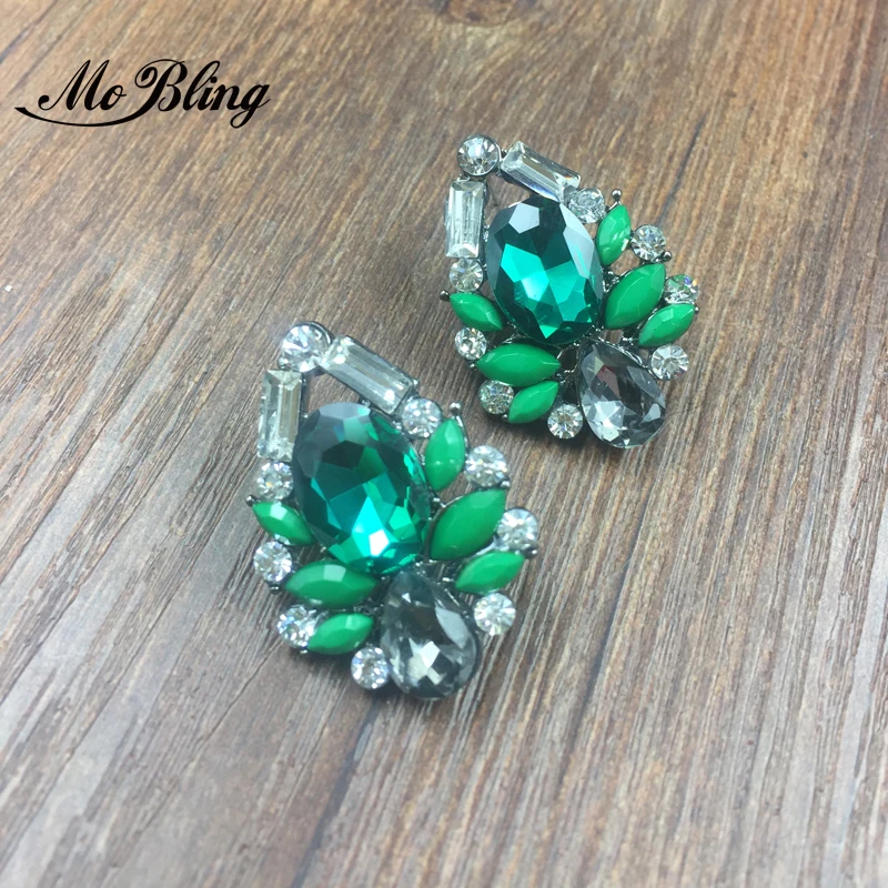 Women's Fashion Earrings New Arrival Brand Sweet Metal With Gems Flower Stud Crystal Earring For Women Girls DM002D | Украшения и