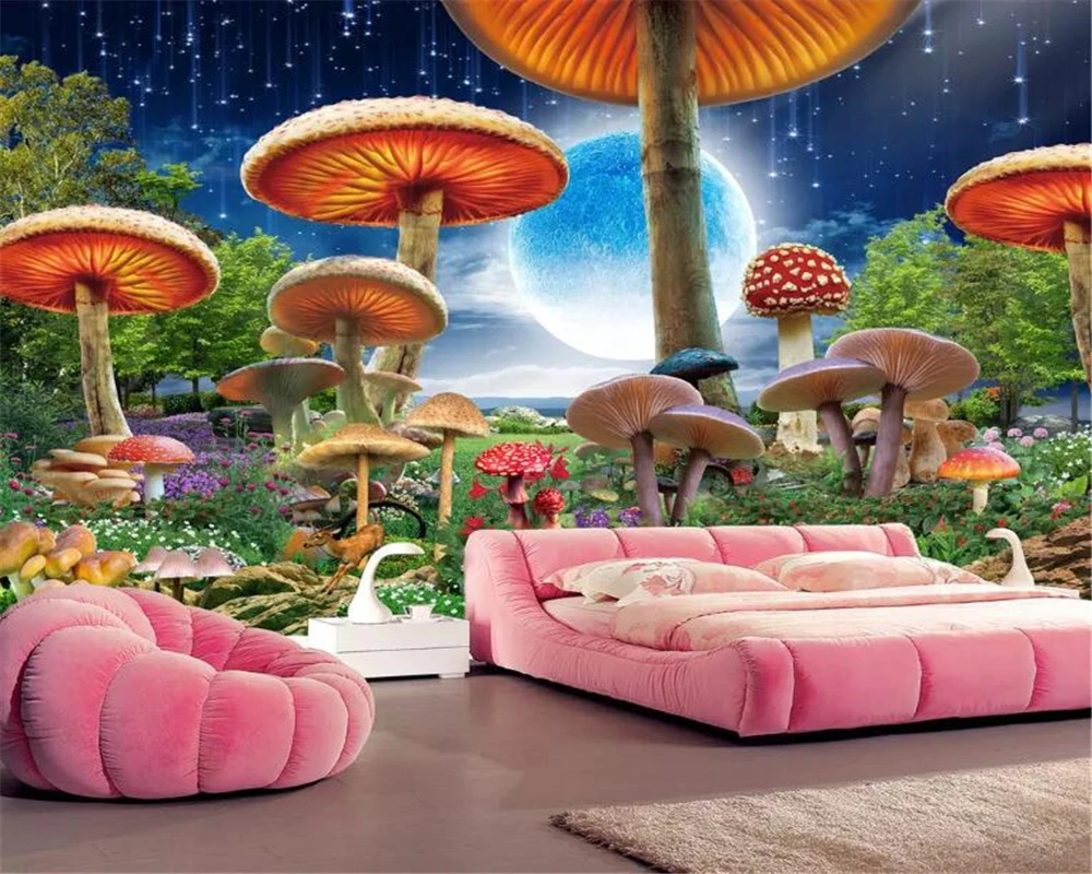 3d обои для детской комнаты современный фотообои с изображением сказочного мира