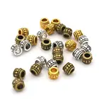 8x6 тибетский серебряный золотой бронзовый цвет большое отверстие круглое колесо трубка вставка, металлические бусины для изготовления ювелирных изделий Рукоделие оптовые поставки