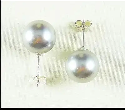 10 mm Pink South Sea Shell Pearl &amp Silver Stud Earrings&gtjewerly free shipping | Украшения и аксессуары