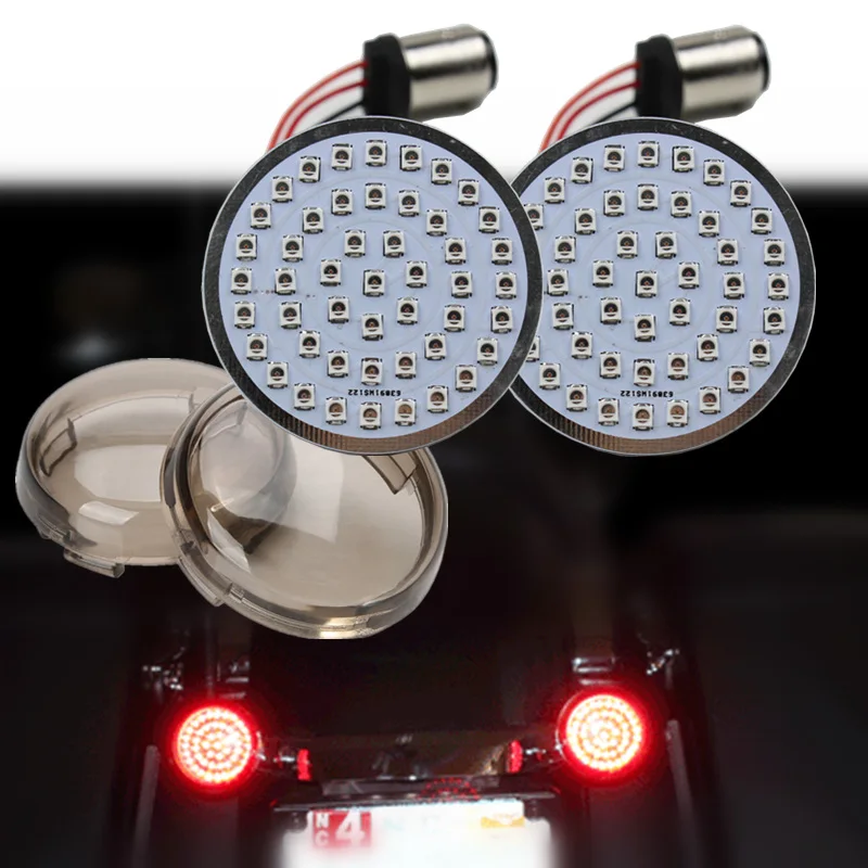Красный светодиод указатель поворота Runing Light insert Bullet 1157 FL FX XL дымчатый объектив