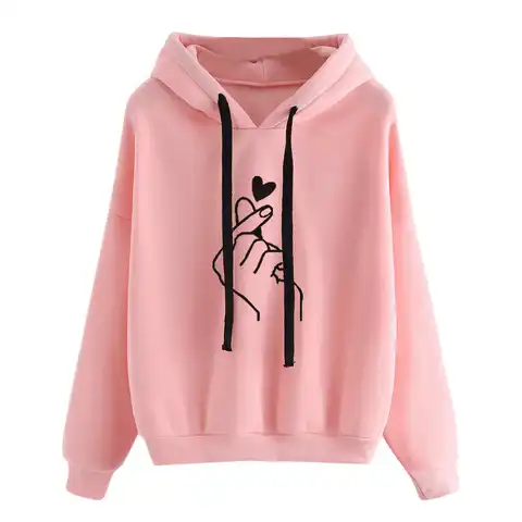 Hoody Hoodie Hoodies Women's Sweatshirt Long Sleeve Hoodie Sweatshirt Jumper Hooded Pullover Tops Blouse