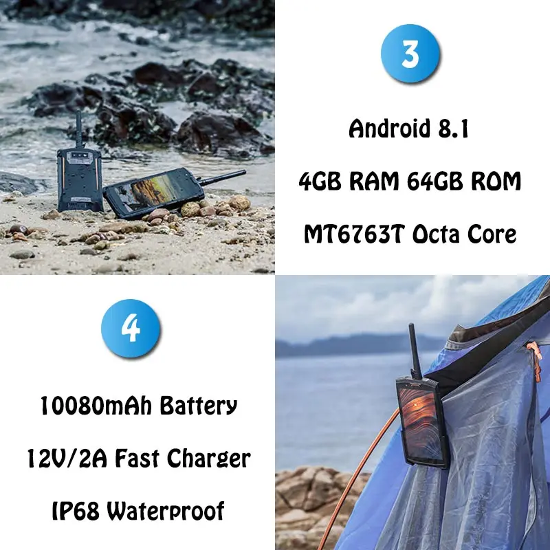 Doogee S80 lite IP68 водонепроницаемый смартфон 5 99 &quotFHD MT6763 Восьмиядерный 4G + 64G NFC 13MP