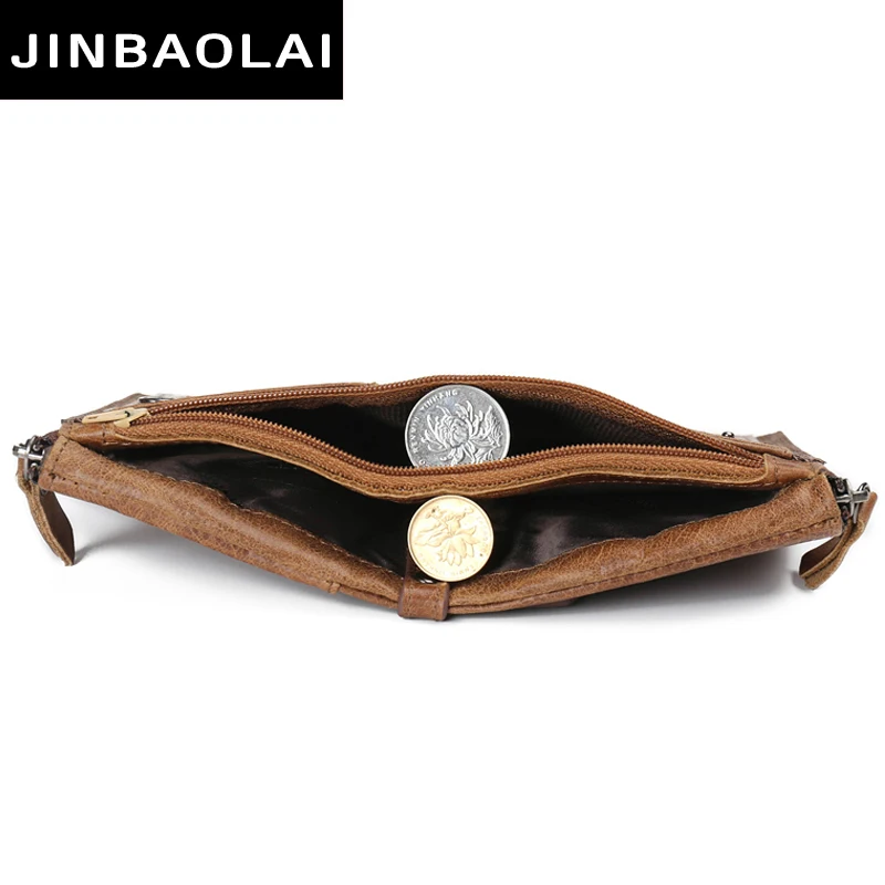 JINBAOLAI/горячая Распродажа мужской кошелек из натуральной воловьей кожи Crazy Horse