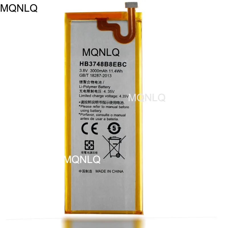 

For Huawei G7 battery HB3748B8EBC 3000mAh Li-ion Battery For HUAWEI Ascend G7 G7-TL100 Cellphone Battery