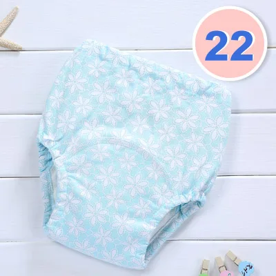 Reusable Baby Potty Training Pants Waterproof Infant Boys Girls Underwear Panties Cotton Washable Nappies Cloth Diapers - Цвет: 22