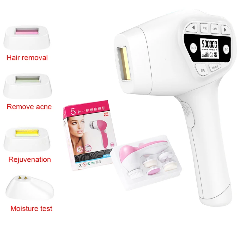 4в1 IPL постоянный лазерный эпилятор для волос WPL Lazer Epilasyon Pulse Epilation бикини ноги омоложение лица массажер - Цвет: 1