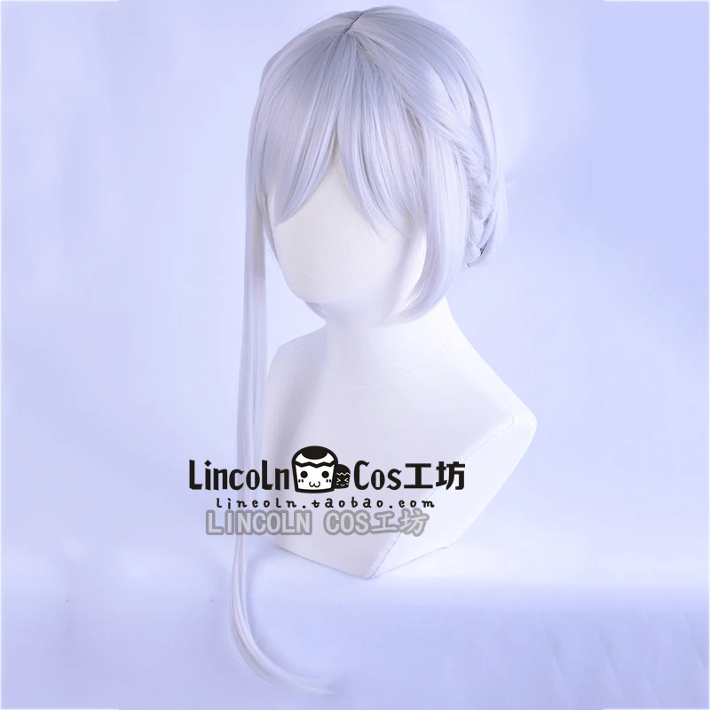 SINoALICE косплей парик Алиса Белоснежка серебро косички волосы булочки|Аксессуары