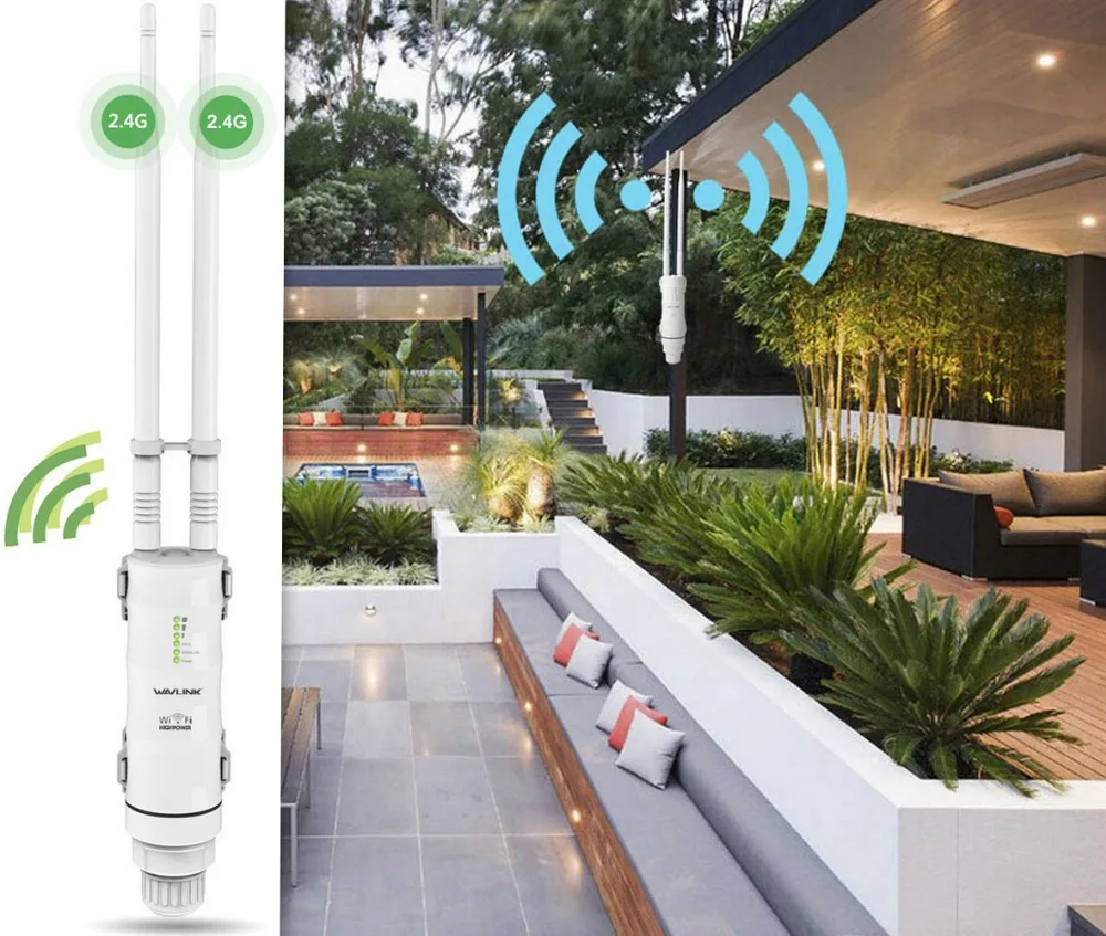 Wavlink Высокая мощность 300 Мбит/с беспроводной Wi-Fi ретранслятор/удлинитель открытый 2,4 г водонепроницаемый дизайн беспроводной Wifi маршрутизатор 1000 мВт антенны