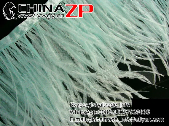 Manufacturer in CHINAZP Factory 20yards/lot Good Quality Dyed Mint Green Ostrich Feather Fringes Trim | Дом и сад