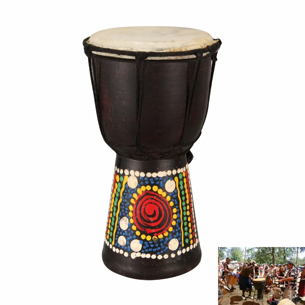 Профессиональный Djembe Африканский барабан 4 дюймов 6 дюймов деревянный ручной барабан хороший звук музыкальный инструмент веревка перкуссия ручной работы подарок