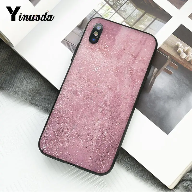 Золотистый розовый блестящий Мраморный чехол для телефона iphone 12 11 Pro Max 6S 6plus 7 8plus X