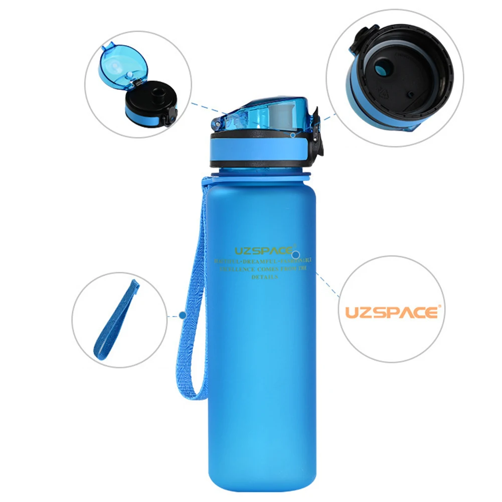45 # Портативный 650 мл 1000 Uzspace Sport Lock Cover бутылка для воды портативный Кемпинг Туризм