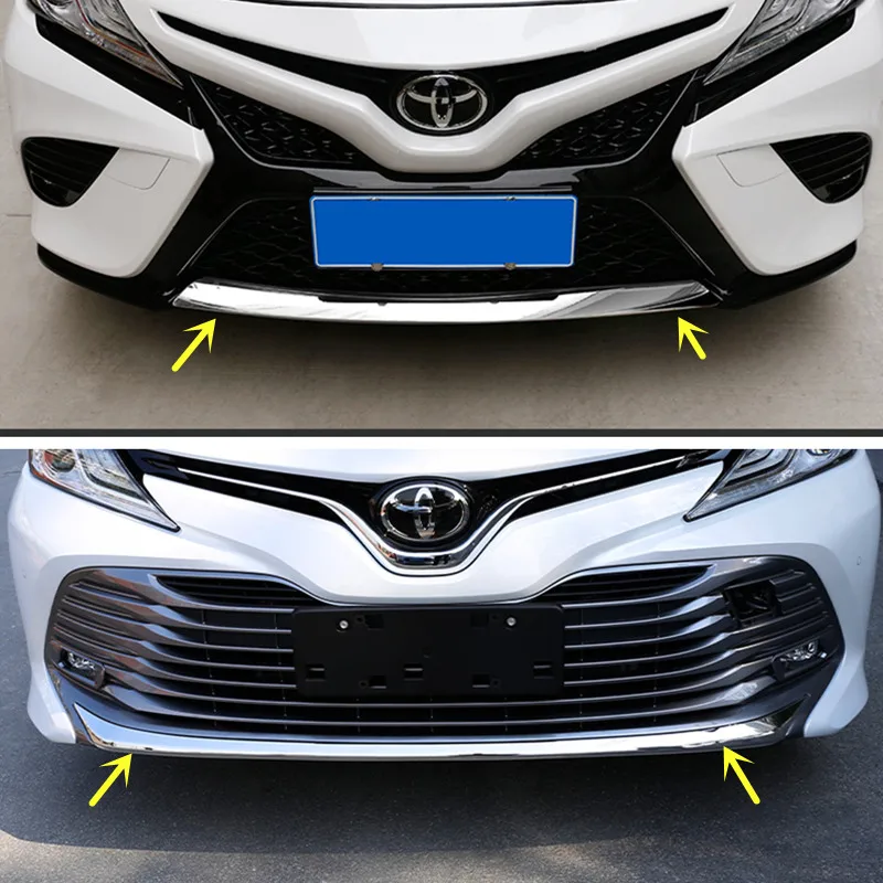 Новый хромированный чехол на передний бампер с нижней отделкой для TOYOTA Camry 2018 2019
