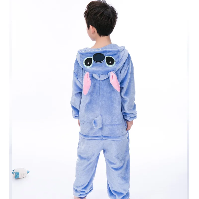 Цельная Детская Пижама Onesies с капюшоном и принтом животных для мальчиков девочек