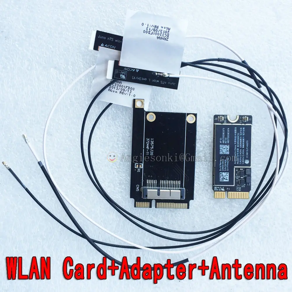 802.11AC BCM94360CS2 Air 1" A1465 13" A1466 2013 MD711LL аэропорт 867 Мбит/с WiFi WLAN карта Bluetooth 4,0 и PCI-E адаптер+ антенна
