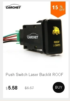 CARCHET 12V нажимные задние фонари светодиодный синий переключатель для Toyota Prado 150 Landcruiser 200 RAV4 белый