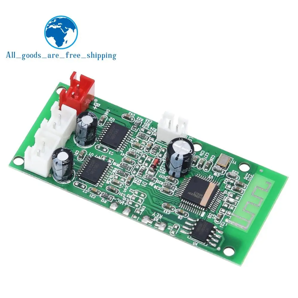 TZT 5 Вт+ 5 Вт портативный Bluetooth 4,2 PCBA Bluetooth динамик усилитель доска цифровые продукты Телефоны Компьютеры ПК DIY DC5V
