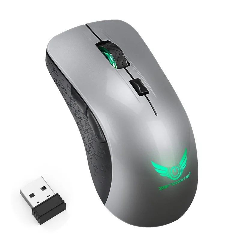 Серебристый Беспроводная мышь перезаряжаемая USB 2,4 ГГц геймерская игровая компьютерная мышь оптическая зарядка Беспроводная 4000 dpi 6 КНОПКА ДЛЯ Macbook PC - Цвет: Серебристый