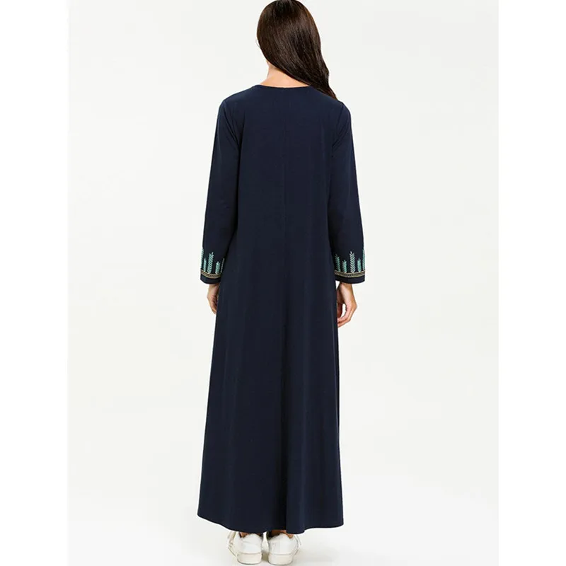 Женское мусульманское платье Кафтан Abaya элегантное вечернее с карманами и