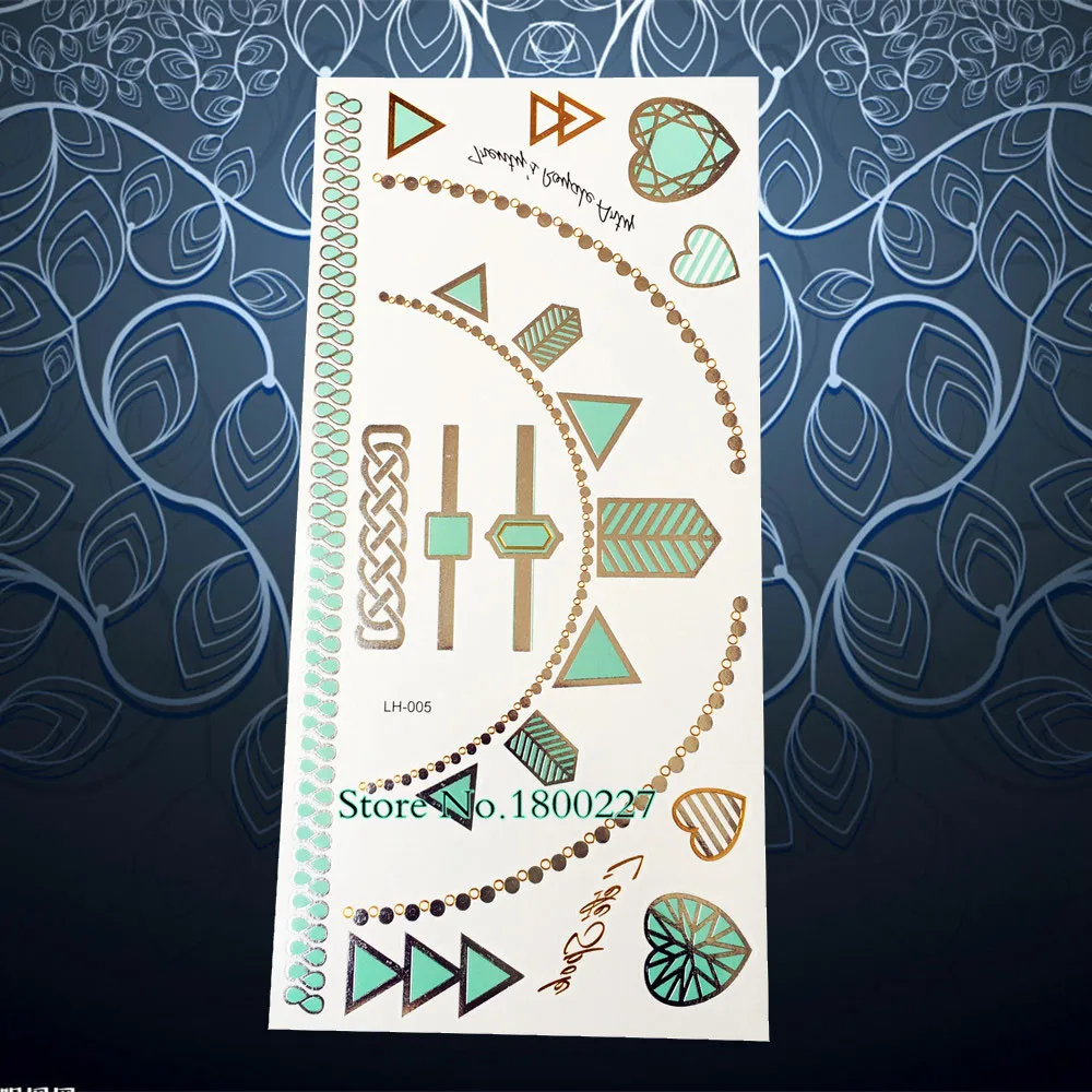 1 шт. Ослепительная боди арт вспышка металлическая Татуировка хна женское