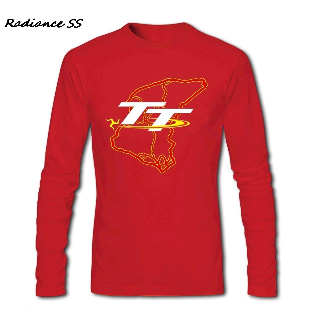 Горячая Распродажа мужские футболки с принтом остров Мэн TT Новинка Повседневная