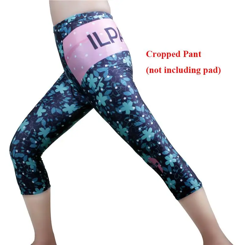 Женские Pro гелевые велосипедные брюки с 3D подкладкой с цветочным принтом, велосипедные брюки для горного велосипеда, обтягивающие брюки - Цвет: 2