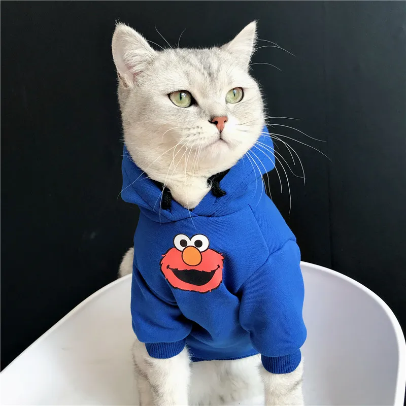 Blue Одежда для собак для маленьких собак, толстовка с капюшоном для французских бульдогов, пальто для Йоркских Чихуахуа питомец, одежда для щенка, костюм для Мопса - Цвет: Blue