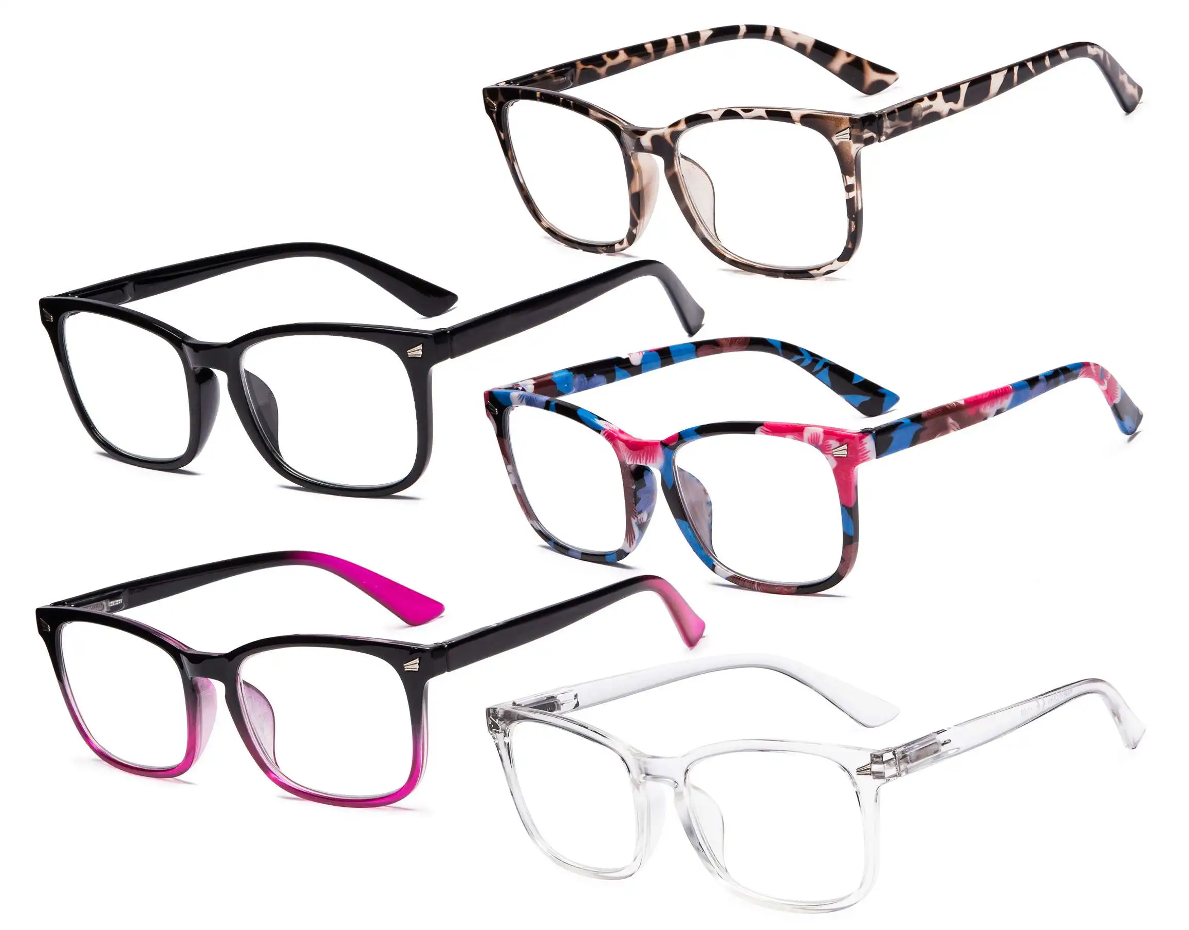 RT1801-5pc-Mix RT1801-5pc-Mix Eyekepper стильные оптические очки для чтения, очки для женщин и мужчин, 5-pack, разные цвета - Цвет оправы: RT1801-5pc-Mix