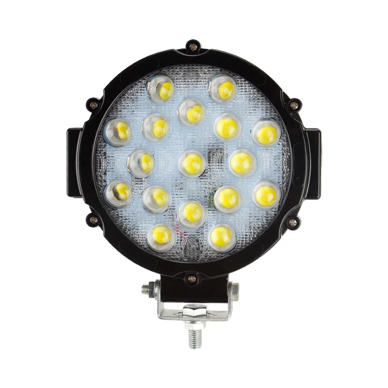 1pcs black OKEEN 2 шт. 7in 51 Вт Светодиодный свет 12 В 24 В внедорожный светодиодный свет бар Противотуманные фары 4x4 4WD для трактора лодки внедорожник Грузовик Джип - Цвет: 1pcs black