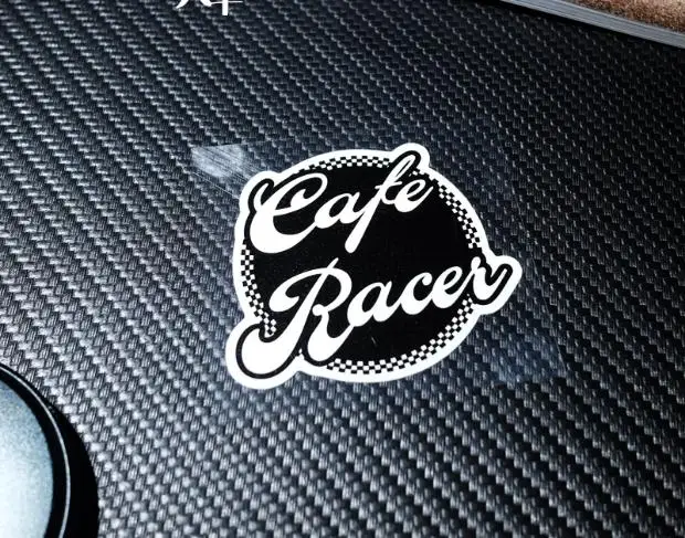 Кафе racer мотоциклетные наклейки Ретро шлем клетчатые наклейки виниловые наклейки для мотокросса Стайлинг автомобиля Байкер Рокер наклейки мотоцикл