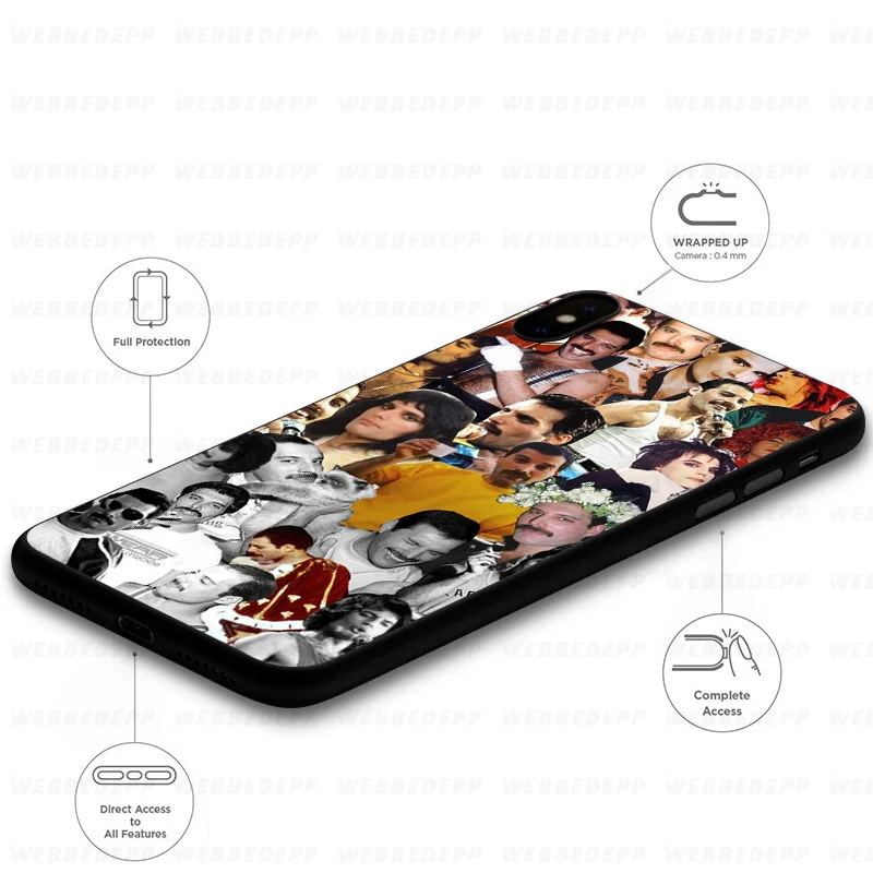 WEBBEDEPP Queen Freddie Mercury Soft Case for Huawei Mate Honor 20 6A 7A 7C 7X 8 9 9X 10 View Lite Pro 30 |