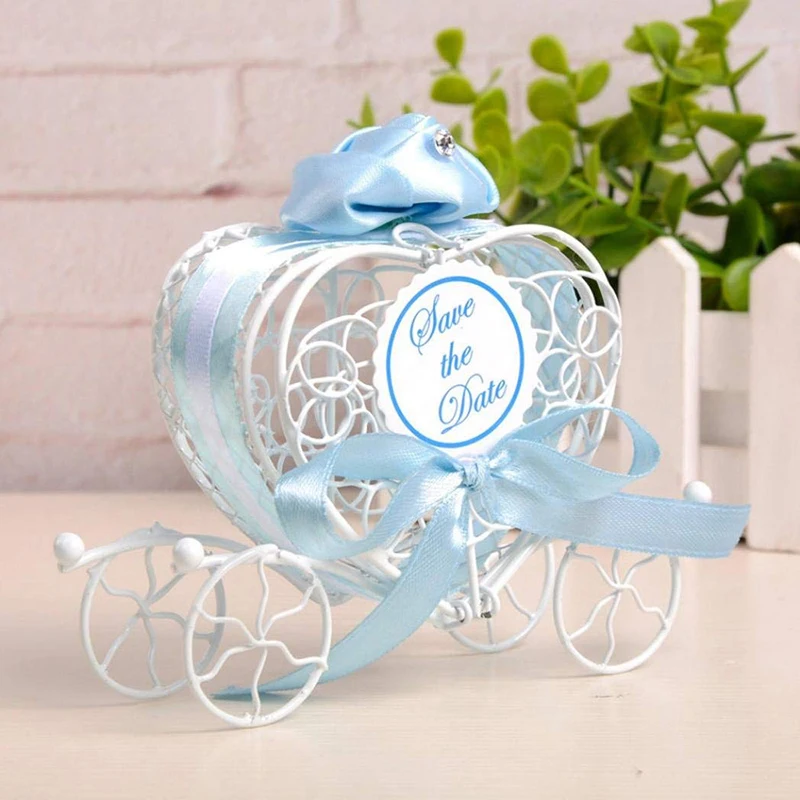Unique Wedding Favor Box Candy Boxes Gift Organizer Romantic Carriage Sweets Chocolate Birthday Party Favors GOD | Дом и сад