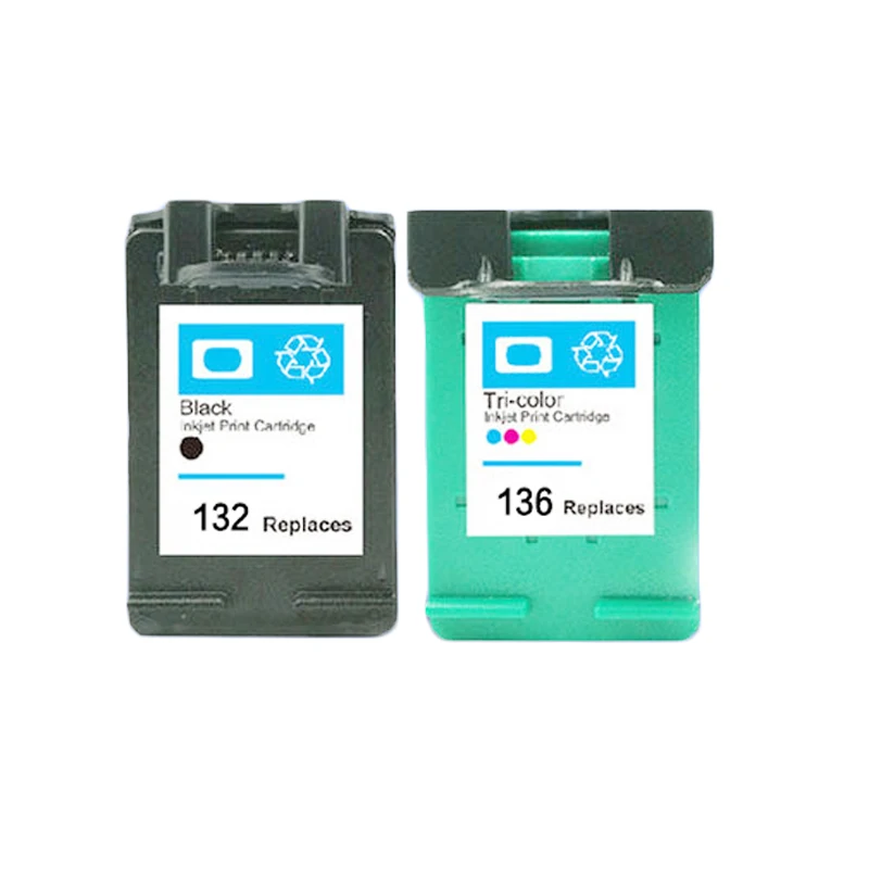 

LuoCai compatible ink cartridges For HP132 For HP 132 136 Photosmart 2573 C3183 D5163 Officejet 6213 5443 D4163 PSC 1513 1513s