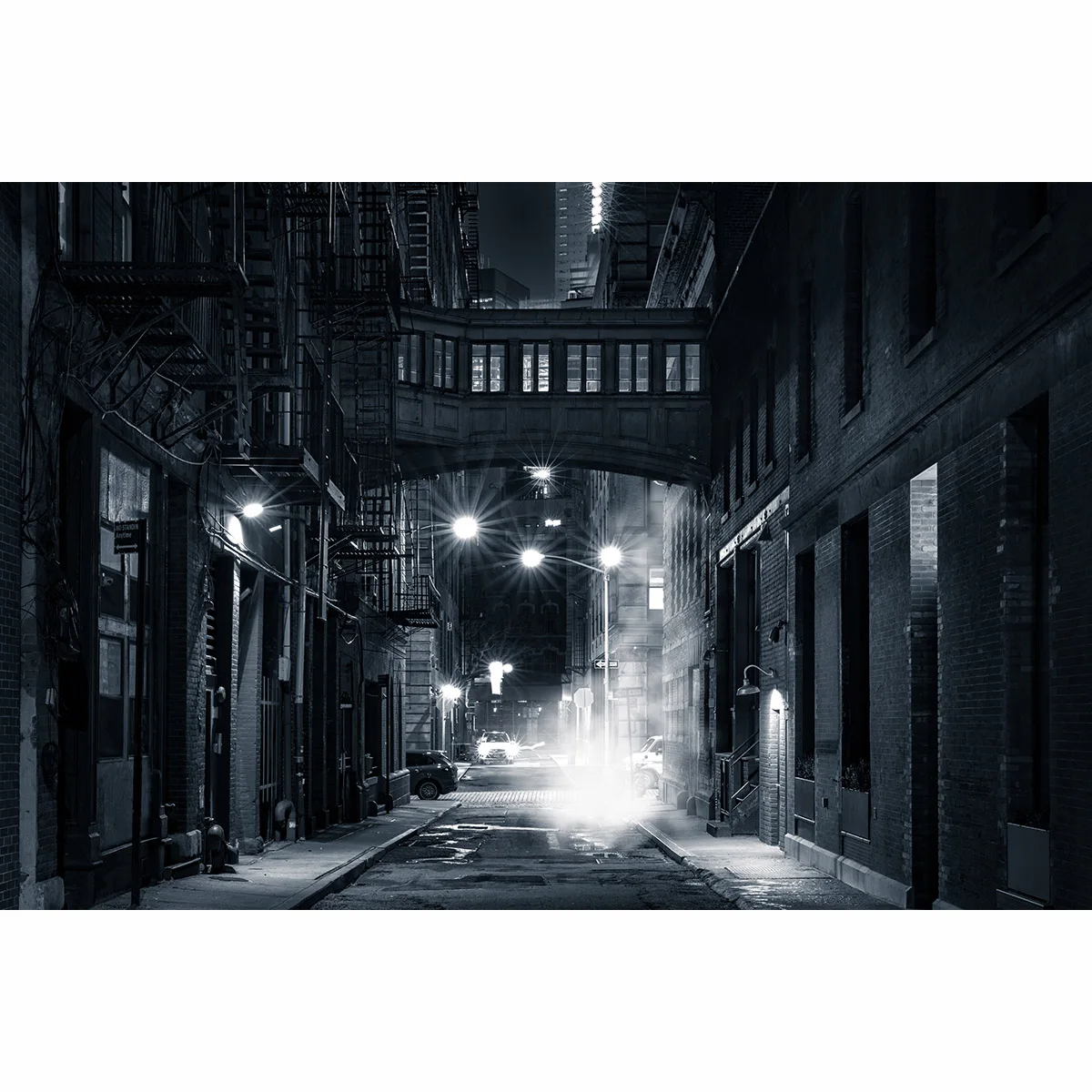 Фон для фотосъемки Allenjoy в винтажном стиле переулка ночь клипсы фильмов