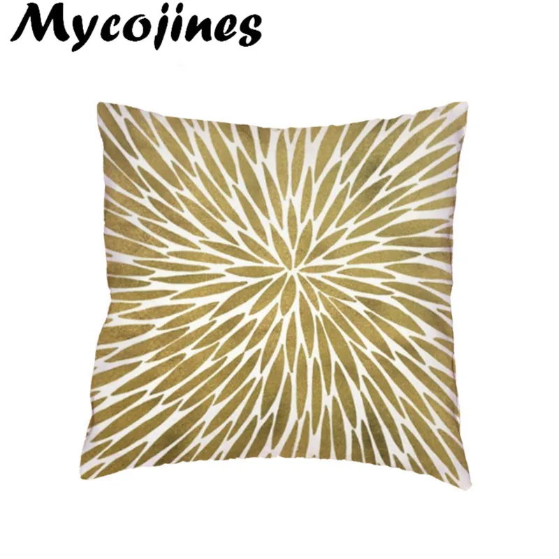 Наволочка в Северном Европейском стиле Геометрическая наволочка золотистого