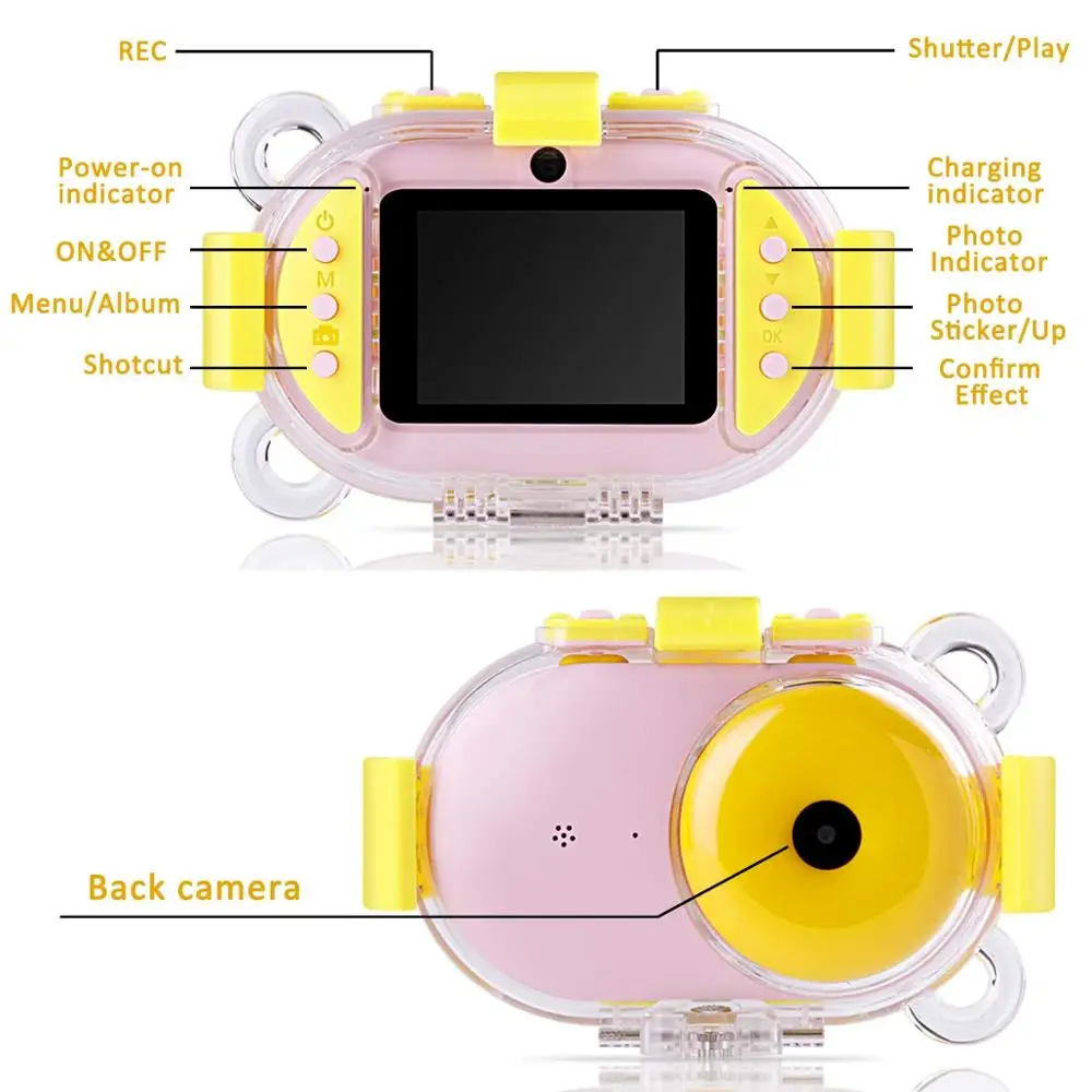 Профессиональная цифровая мини видеокамера для детей Wi Fi SLR двойная линза 8 Мп 2 4