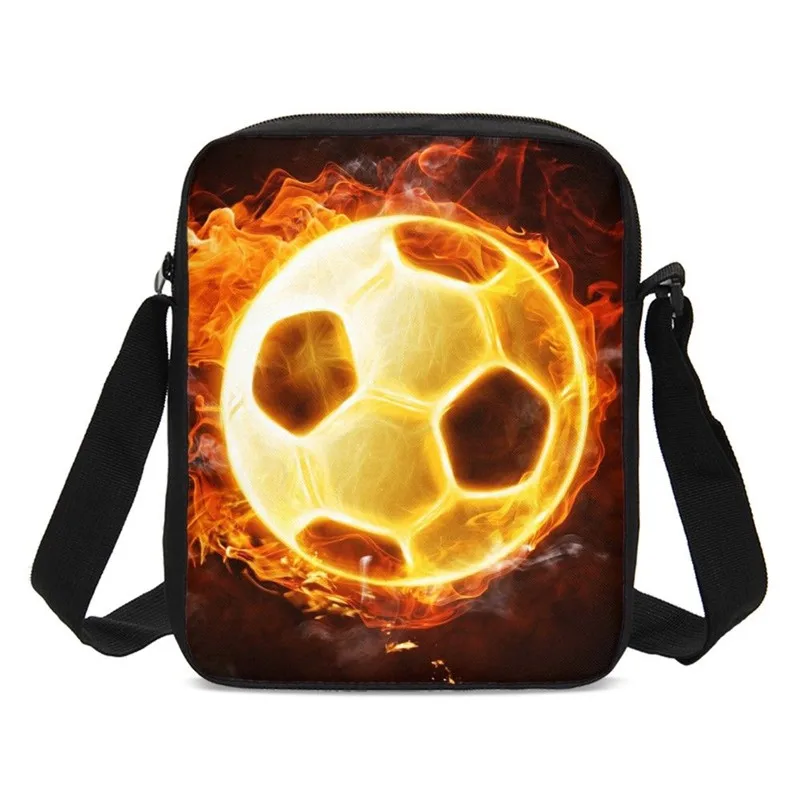 

VEEVANV Brand Small Crossbody Bags For Boys Girls Fashion Cool Fire Football 3D Printing Messenger Bags Kids Handbags Sling Bags