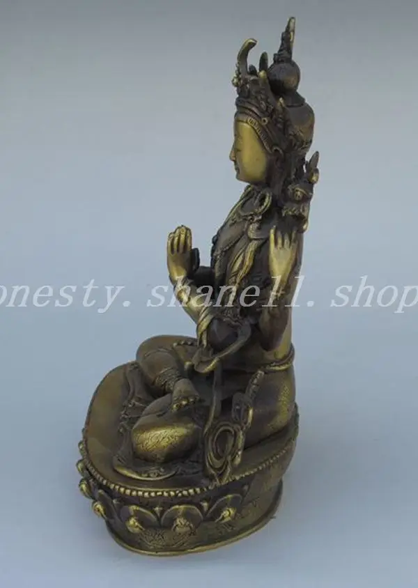 

Elaborate Chinese Tibet Buddhism Bodhisattva Four-armed Avalokiteshvara Buddha Statue