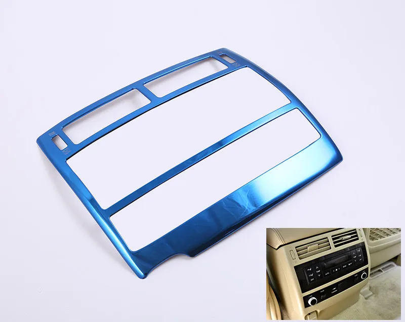 blue 1pcs Автомобильный задний выхлоп воздушный колпак отделка салона подлокотник рамка заднего сиденья противоскользящая Крышка для toyota land cruiser lc200 2012 - Цвет: blue 1pcs