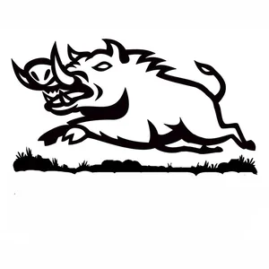 16x8,9 см дикий кабан, готовый к атаке виниловый автомобильный стикер, наклейка, аксессуары, забавный стиль автомобиля