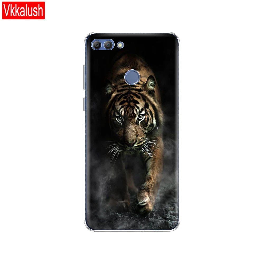 80162 Чехол для телефона huawei P smart Enjoy 7 S, мягкий силиконовый чехол из ТПУ 360, полностью защитный прозрачный чехол с принтом - Цвет: 80162