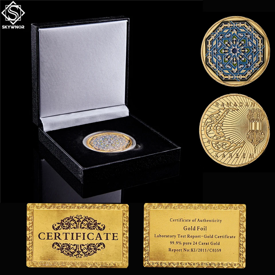 

Islam Muslim Believer Ramadan Kareem Festival 1OZ Souvenir Gold Replica Coin W/ Luxury Box