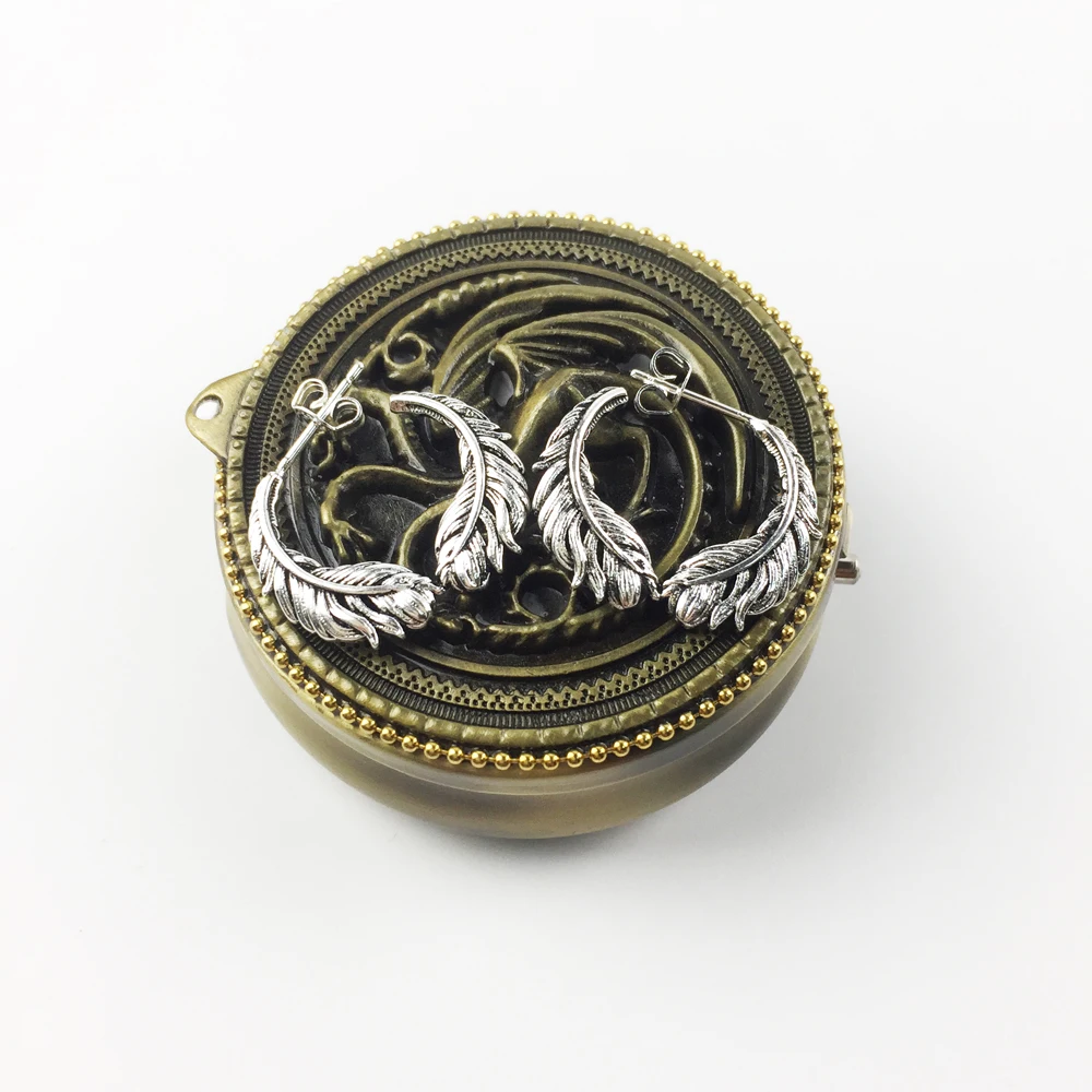 Серьги-кольца с перьями 2018 новые этнические модные ювелирные изделия из