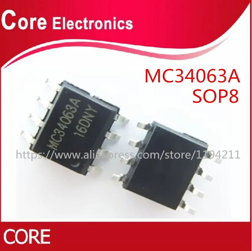 500 шт./лот MC34063A MC34063 SOP8|Интегральные схемы| |