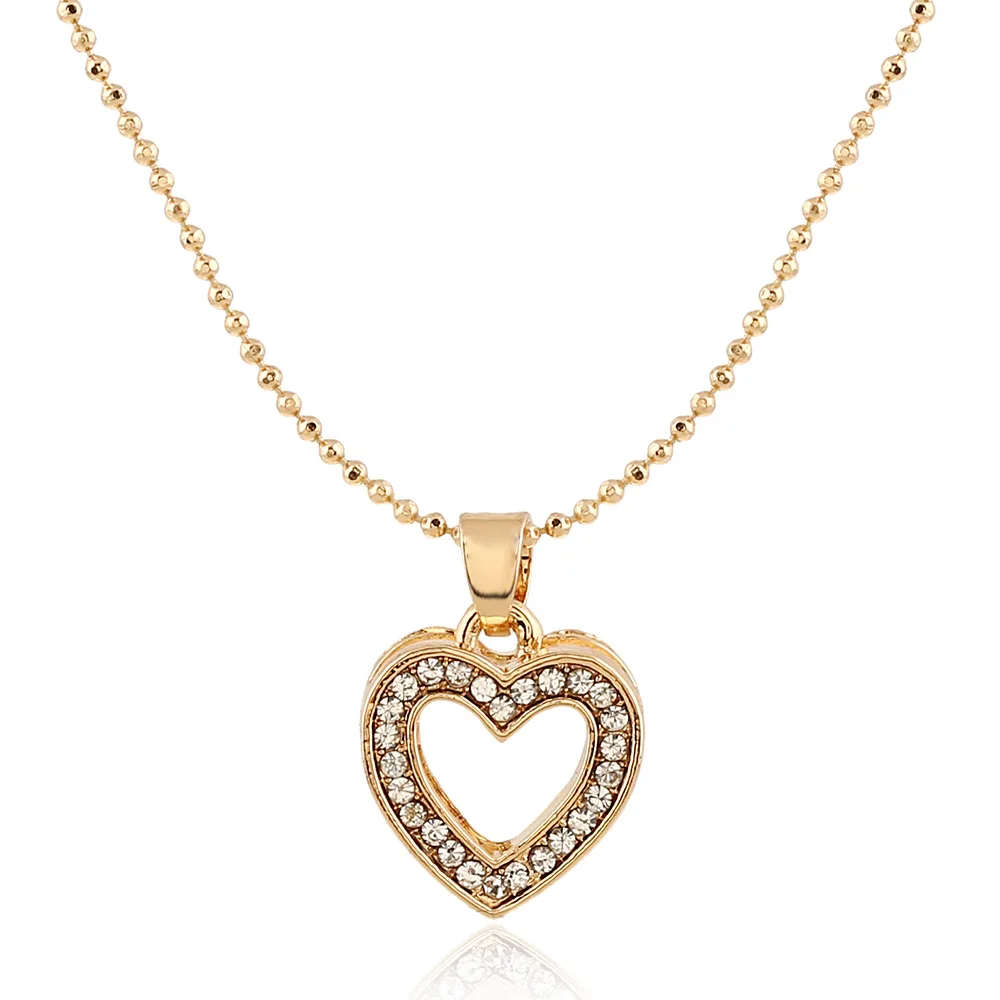 Новое поступление ювелирных изделий золотого цвета сердце со стразами Подвеска