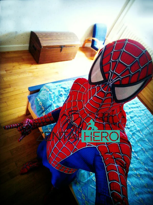 Бесплатная доставка DHL костюм Raimi Человек паук 3D оригинальный фильм 2017 Хэллоуин