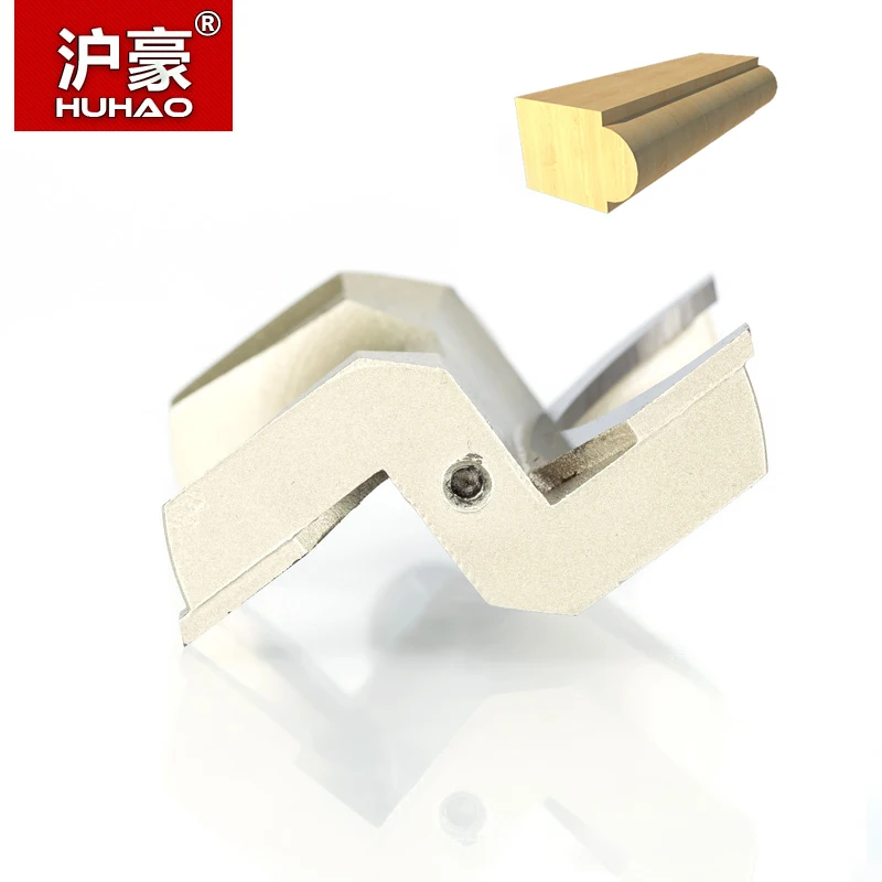 HUHAO 1pcs 1/2" Shank Half Round bit 2 flute endmill Router Bits for wood without bearing Woodworking Tool milling cutter