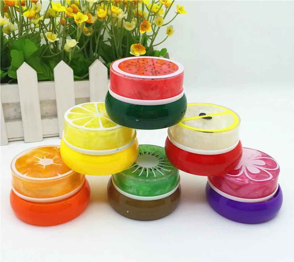 6 шт. красочные пушистые слизи игрушки глина для моделирования грязи фрукты